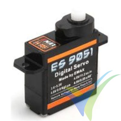 Servo digital EMAX ES9051, 4.1g, 0.8Kg.cm, 0.09s/60º, 4.8V