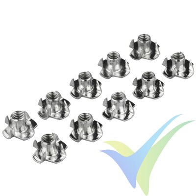Yuki Model steel mounting nut M6, 10pcs