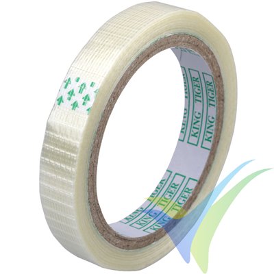 Cinta adhesiva reforzada para bisagras, 16mm x 20m