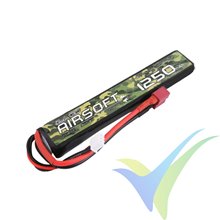 Batería LiPo Gens ace Airsoft 1250mAh (9.25Wh) 2S1P 25C 64g Deans