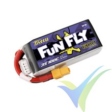 Batería LiPo Tattu Funfly - Gens ace 1300mAh (14.43Wh) 3S1P 100C 113g XT60
