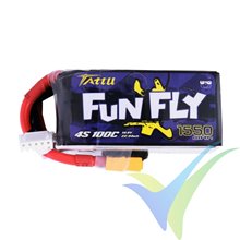Batería LiPo Tattu Funfly - Gens ace 1550mAh (22.94Wh) 4S1P 100C 180g XT60