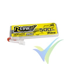 Tattu R-Line - Gens ace LiPo battery 500mAh (1.85Wh) 1S1P 95C 15g JST-PHR