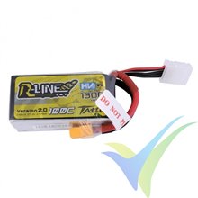 Batería LiPo Tattu R-Line - Gens ace 1300mAh (19.24Wh) 4S1P HV 100C 163g XT60