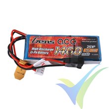 Batería LiPo Gens ace 1400mAh (10.36Wh) TX 2S1P 1C 57g JR