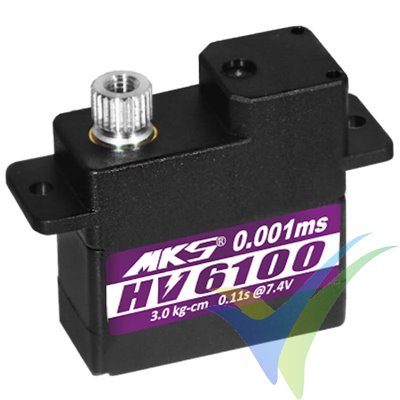 Servo digital MKS HV6100, 10g, 3.4Kg.cm, 0.1s/60º, 6V-8.4V