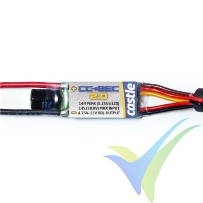 Castle Creations BEC 2.0, 14A peak, 14S max, 21g