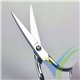 Fabric scissors curved (offset handles), 16 cm / 6" length (Shiny nickel-plated, one cutting edge micro-serrated, cutting length