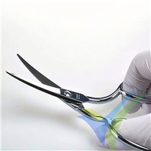 Tijeras curvadas para fibra de vidrio y carbono, longitud 16cm, hoja corte 6cm