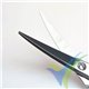 Fabric scissors curved (offset handles), 16 cm / 6" length (Shiny nickel-plated, one cutting edge micro-serrated, cutting length