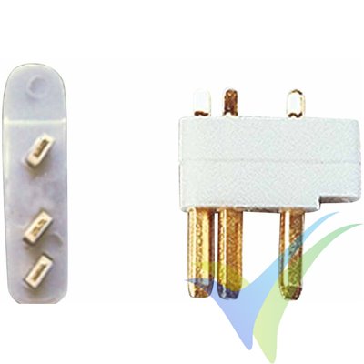 Conector Multiplex (MPX) para servo, 3 pines macho, 5 uds
