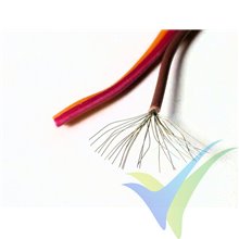 1m JR servo cable, brown-red-orange, 0.13mm2 (26AWG), 30x0.068TS