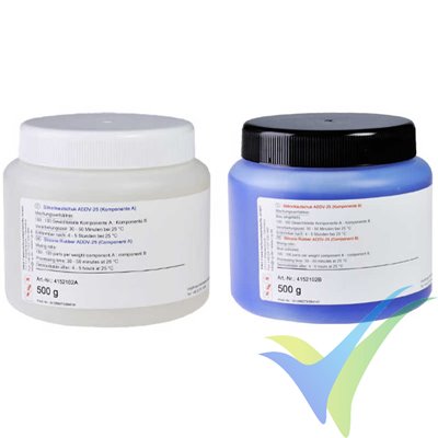 Caucho de silicona ADDV-25 (A+B/ 1:1), 500g