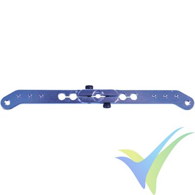 Brazo servo doble aluminio Topmodel, 7.2g, 109.5mm, para Futaba