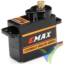Servo analógico EMAX ES08MA II, 12g, 2Kg.cm, 0.1s/60º, 4.8V-6V