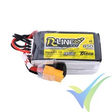 Batería LiPo Tattu R-Line - Gens ace 850mAh (12.58Wh) 4S1P 95C 108g XT60