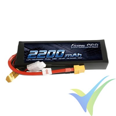 Batería LiPo Gens ace 2200mAh (16.28Wh) 2S1P 50C 122g XT60