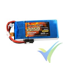Batería LiFe Gens ace 2250mAh (14.85Wh) 2S1P 100g Futaba