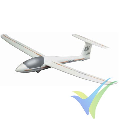 Multiplex Mini Solius white/white free flight glider, 650mm 70g