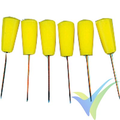 Button needles with plastic head, 50 pcs