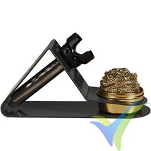Soldering iron stand with tip cleaner