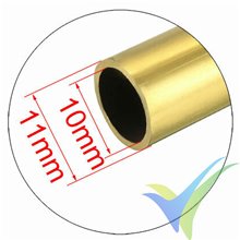 Tubo de latón tratado 11.0/10.0mm Graupner, 1m