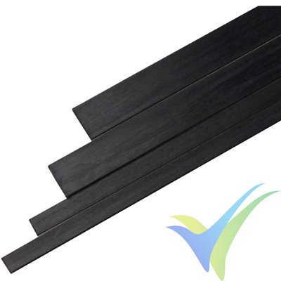 Varilla de carbono rectangular 6x0.5x1000mm