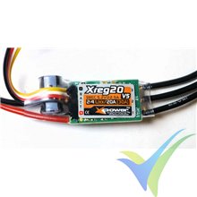Xpower XREG20 V5 brushless ESC, 20A, 2S-4S, BEC 2.5A, 13g