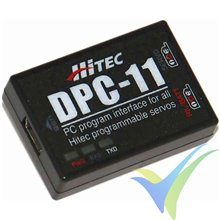Programador DPC-11 para servos Hitec HSB-9XXX, HS-7XXX, HS-5XXX y serie D, conectable a PC
