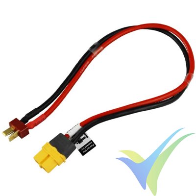 Charging cable 2.5mm2, 30cm, Deans connector, XT60 female input