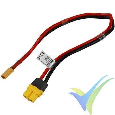Cable de carga 1.5mm2, 30cm, con conector XT30, entrada XT60 hembra