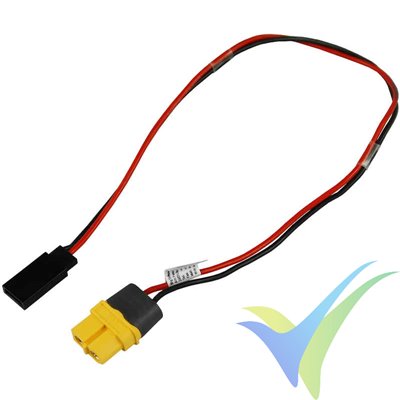 Charging cable 0.75mm2, 30cm, universal receiver battery connector, XT60 female input