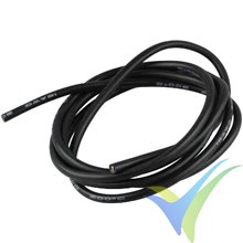 1m Cable de silicona negro 1.5mm2