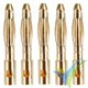 2mm male banana connector, gold plated, 5pcs