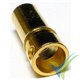 Conector banana 3.5mm hembra, metalizado oro, 1ud
