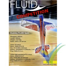 Kit avión Indoor Dualsky Fluid Competition, rojo, 855mm, 145g