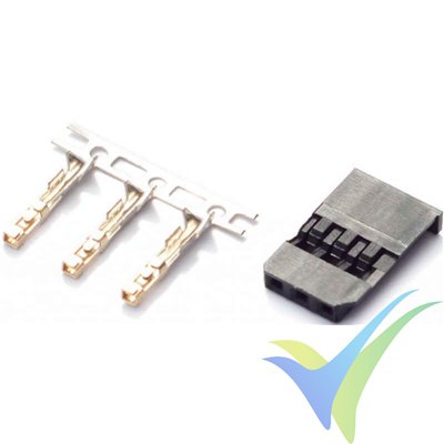 Futaba male connector for crimping, 10 pcs