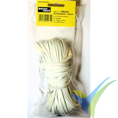 1x4mm Aeronaut rubber band for rubber motor, 100g, 24m approx.