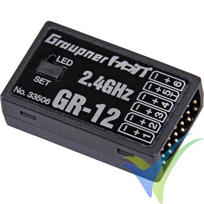 Graupner GR-12 2.4GHz HoTT 6 channels receiver, 7g