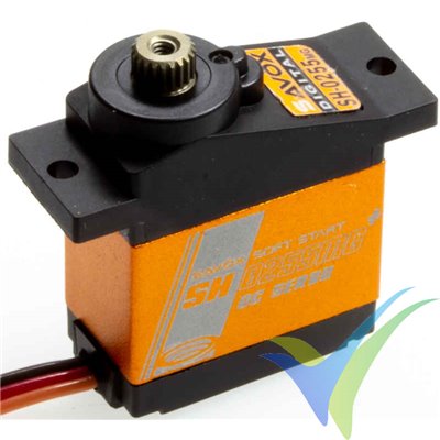 Savox SH-0255MG+ digital servo with smooth start, 15.8g, 3.9Kg.cm, 0.13s/60º, 4.8V-6V