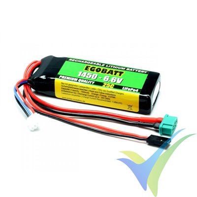 LiFe Battery EGOBATT 2S 1450mAh (9.6Wh) 6.6V 25C 85g