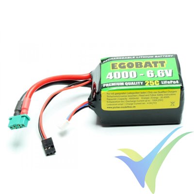 LiFe Battery EGOBATT 2S 4000mAh (26.4Wh) 6,6V 25C 210g