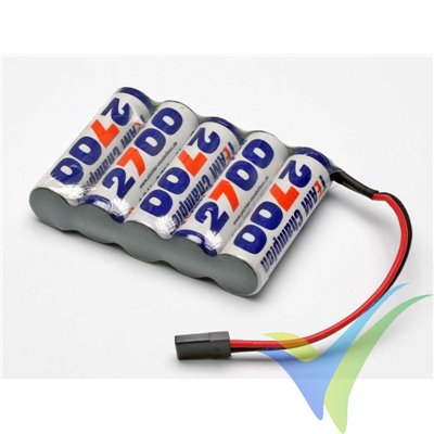 Ni-MH RX battery Team champion 2700mAh 6V flat, 140g