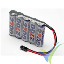 Ni-MH RX battery Team champion 2700mAh 6V flat, 140g