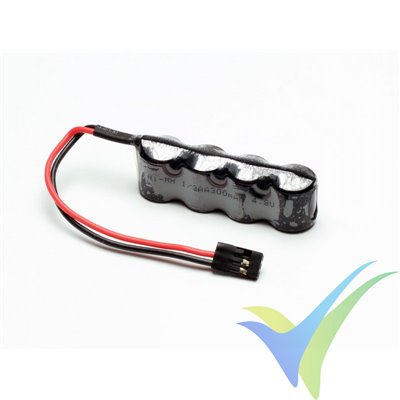 Batería Ni-MH Team Champion 300, 300mAh 1/3 AA 4.8V