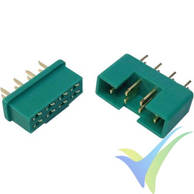 8 pin connector green colour, male and female pair