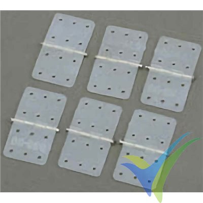 Bisagra nylon montada 11x27mm Dubro 118, 6 uds