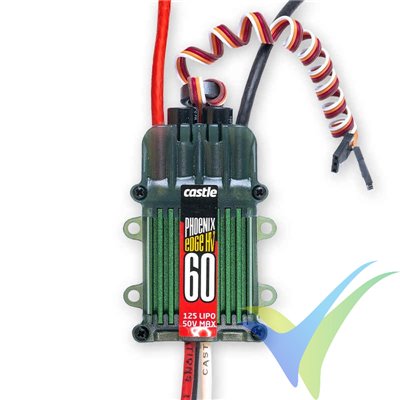 Castle Creations Phoenix Edge 60 HV brushless ESC, 3S-12S, 60A, OPTO, 110g