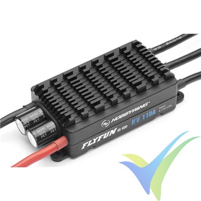 HobbyWing FlyFun 110A V5 brushless ESC, 6S-14S, OPTO (without BEC), 180g