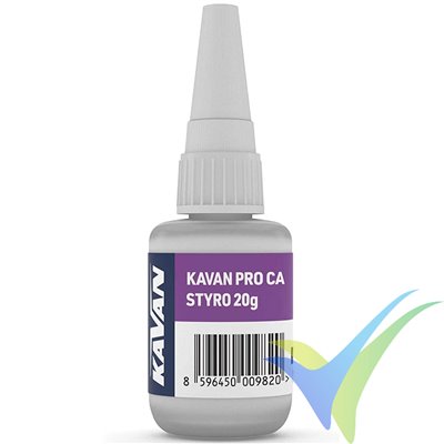 KAVAN Pro Styro, cyanoacrylate (CA) foam safe adhesive, 20g